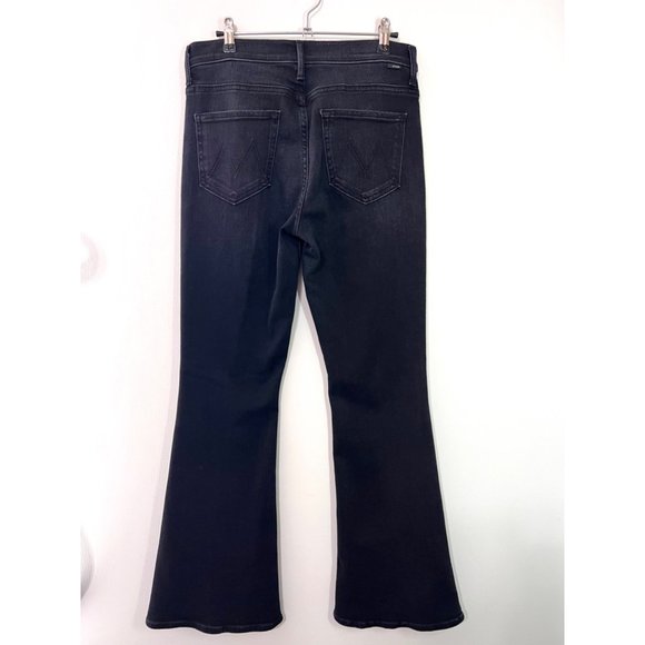 NEW MOTHER Black The Weekender in Deep End Wash Flare Size 29 - Picture 3 of 11